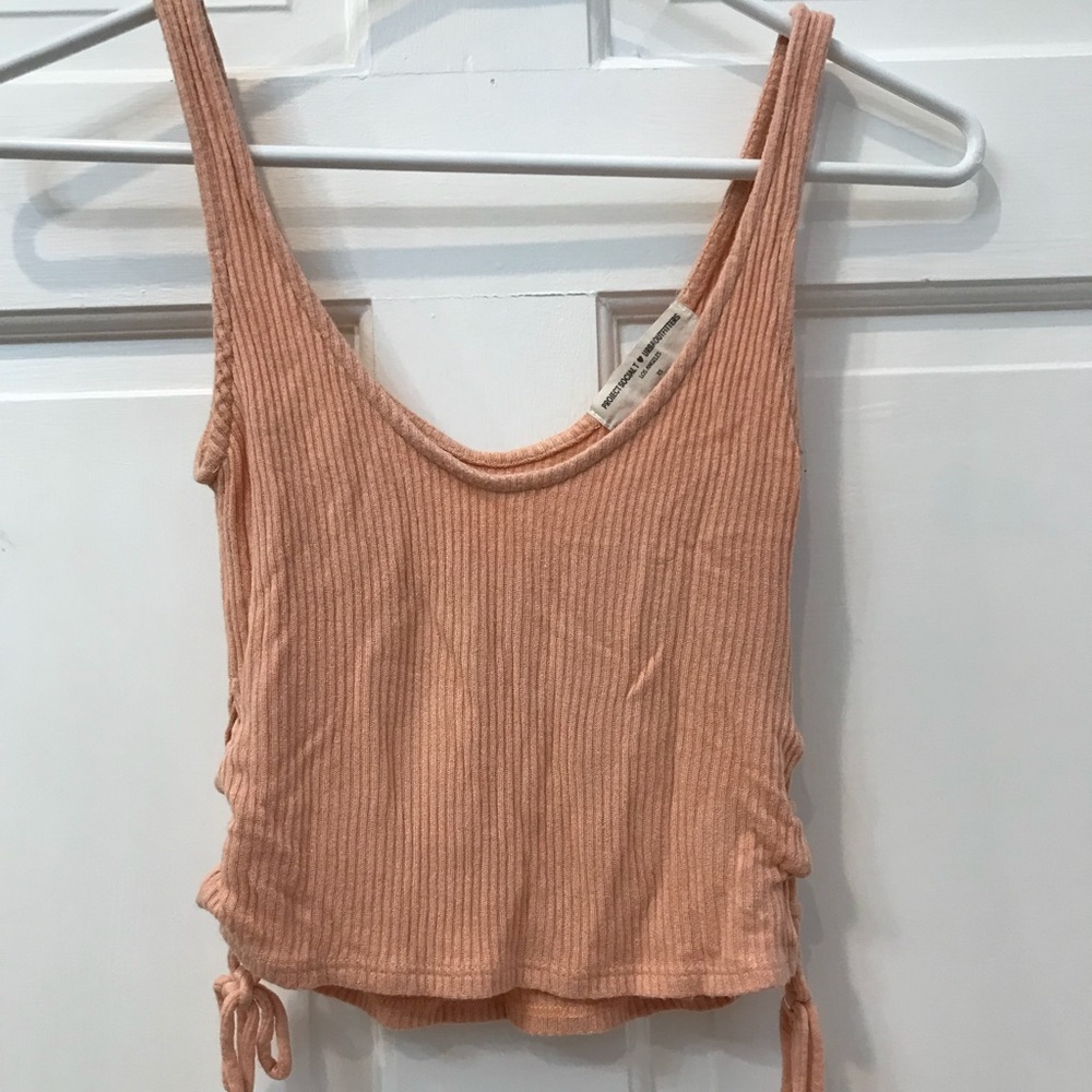 Project social T lace up side tie tank top